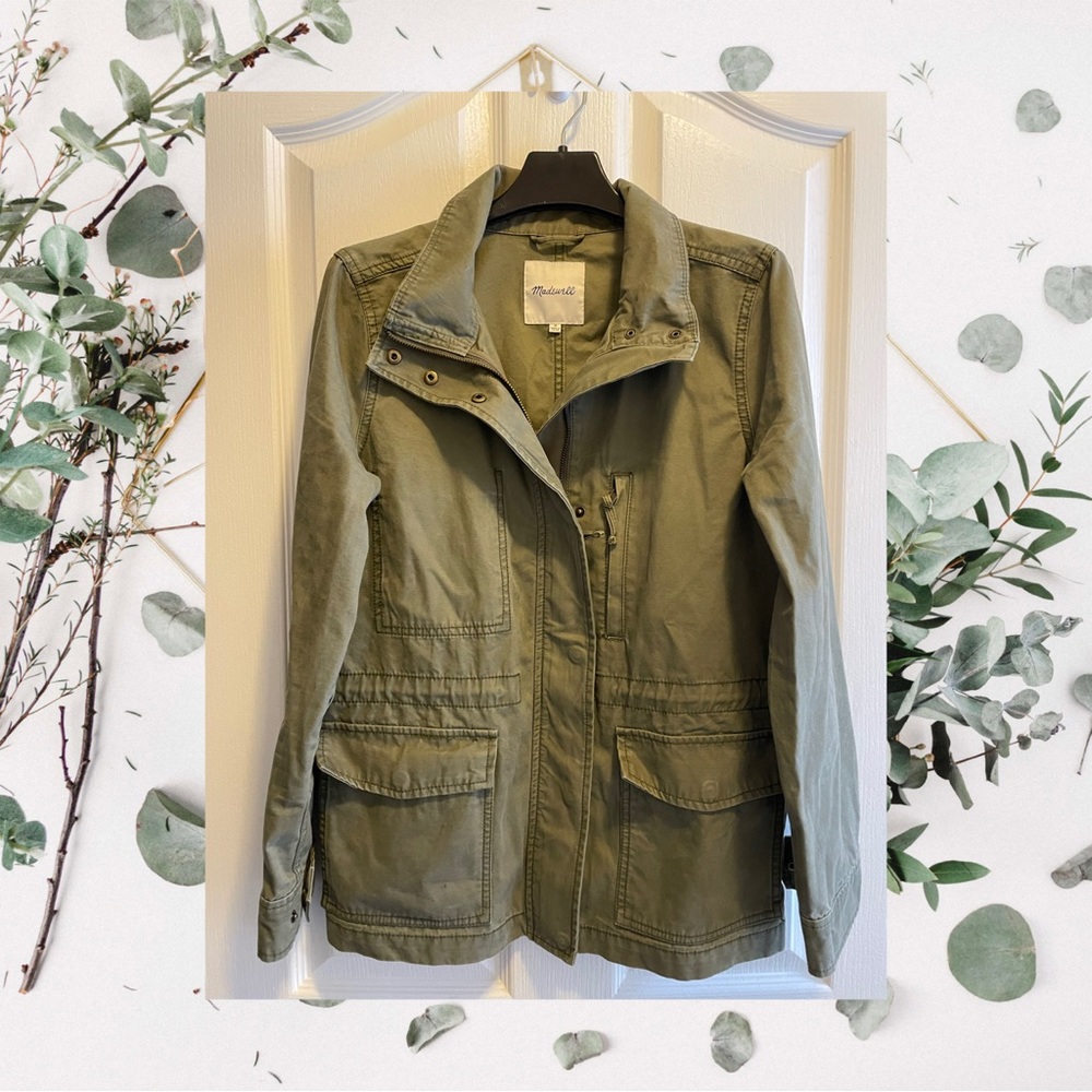 Madewell green utility fall jacket . Women’s medium.